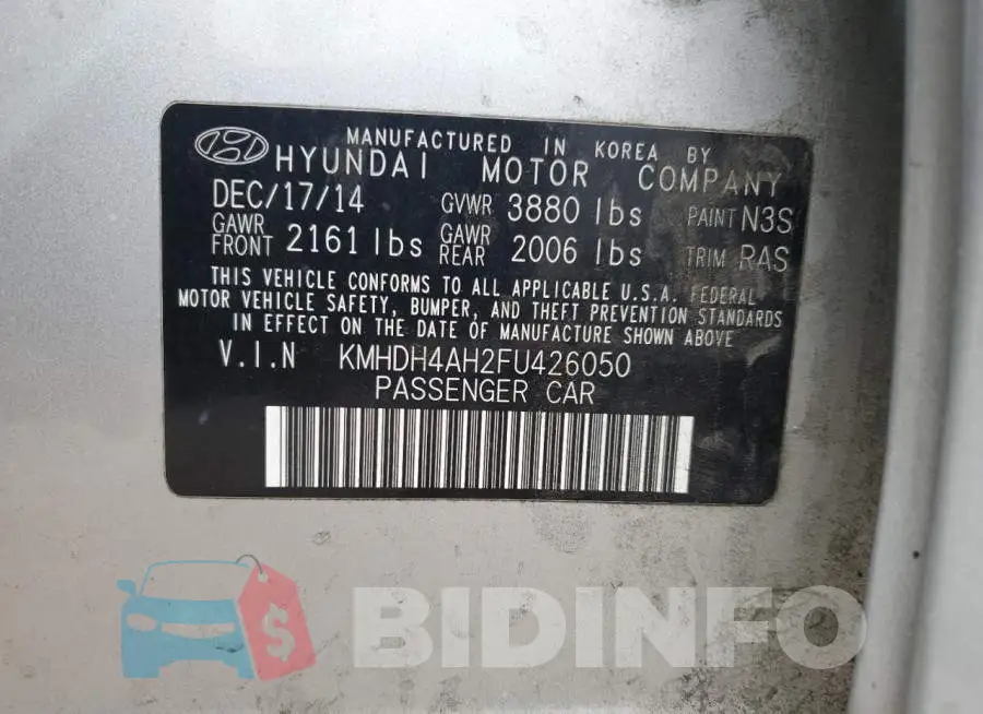 KMHDH4AH2FU426050 Photo# 13
