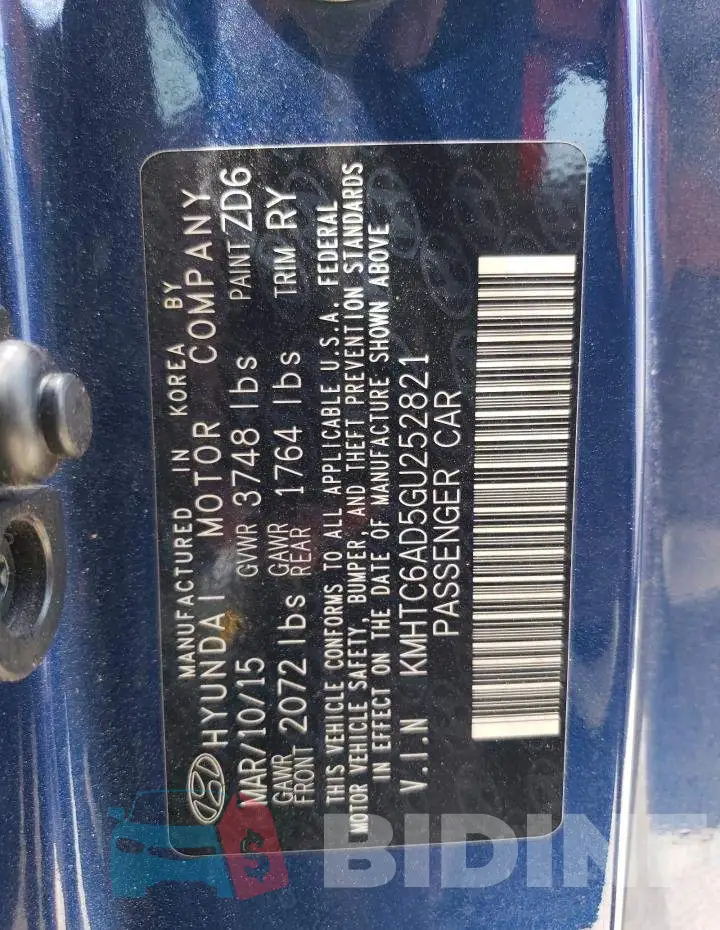 KMHTC6AD5GU252821 Photo# 12