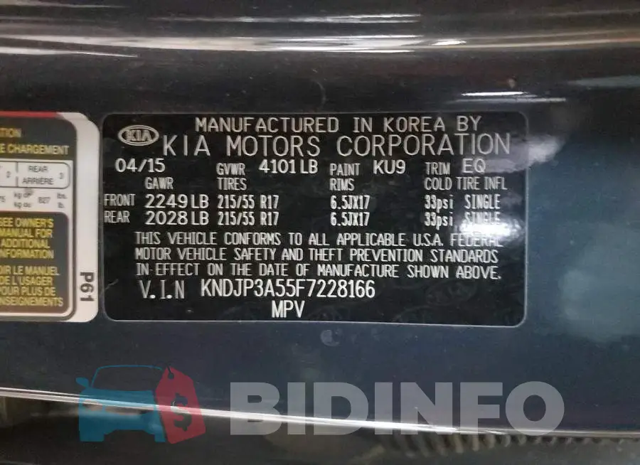 KNDJP3A55F7228166 Photo# 12