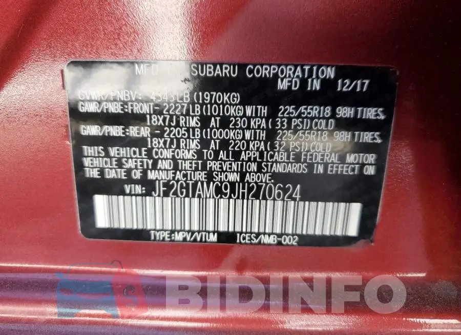 JF2GTAMC9JH270624 Photo# 14