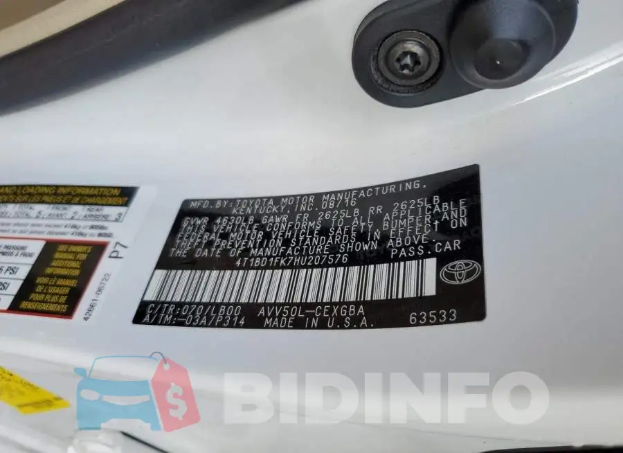 4T1BD1FK7HU207576 Photo# 13