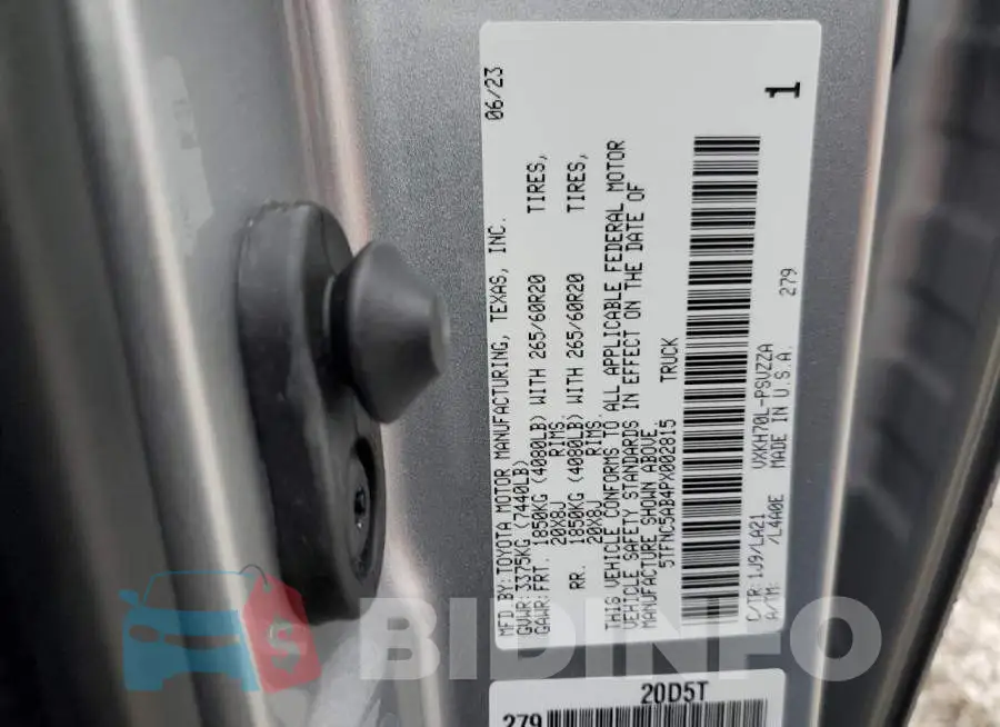 5TFNC5AB4PX002815 Photo# 13