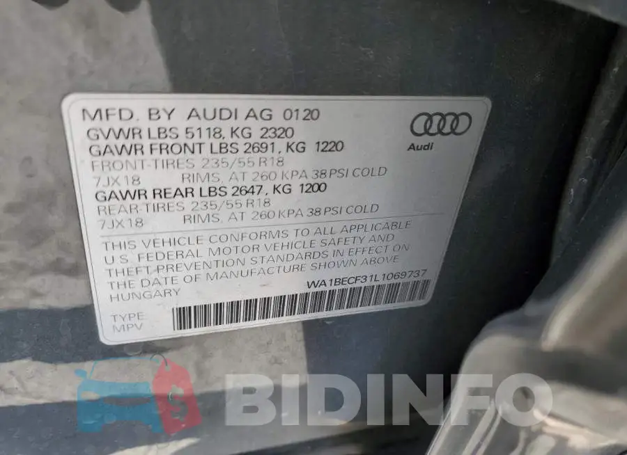 WA1BECF31L1069737 Photo# 12