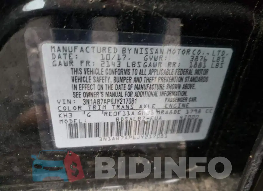 3N1AB7AP6JY217081 Photo# 12