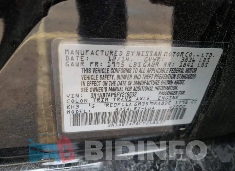 3N1AB7AP8FY218532 Photo# 12