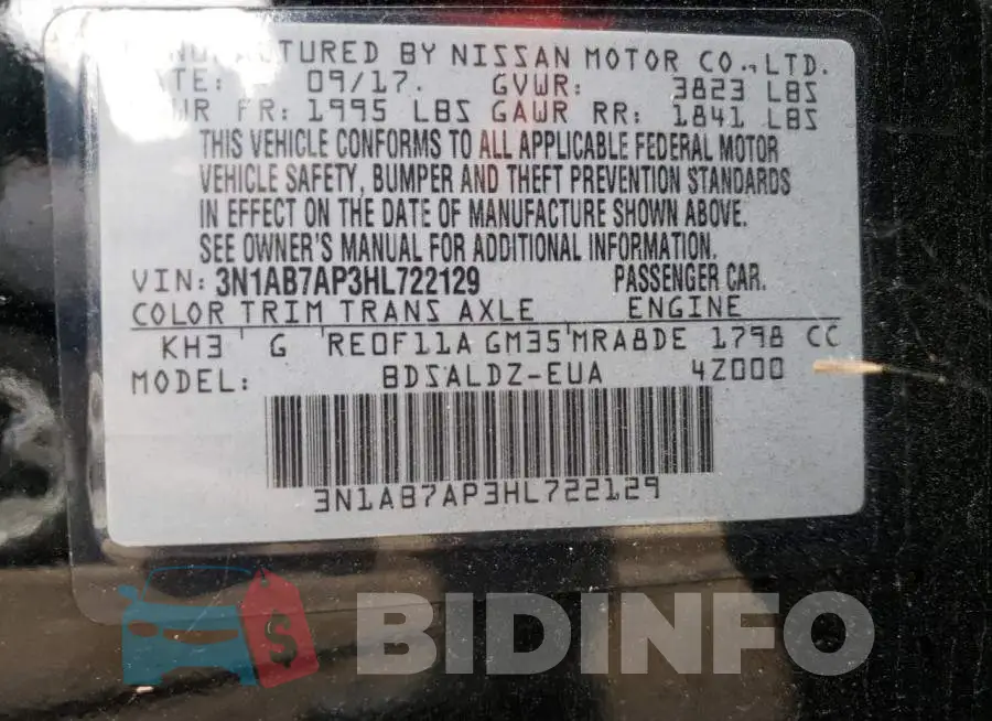 3N1AB8CV6PY285536 Photo# 13