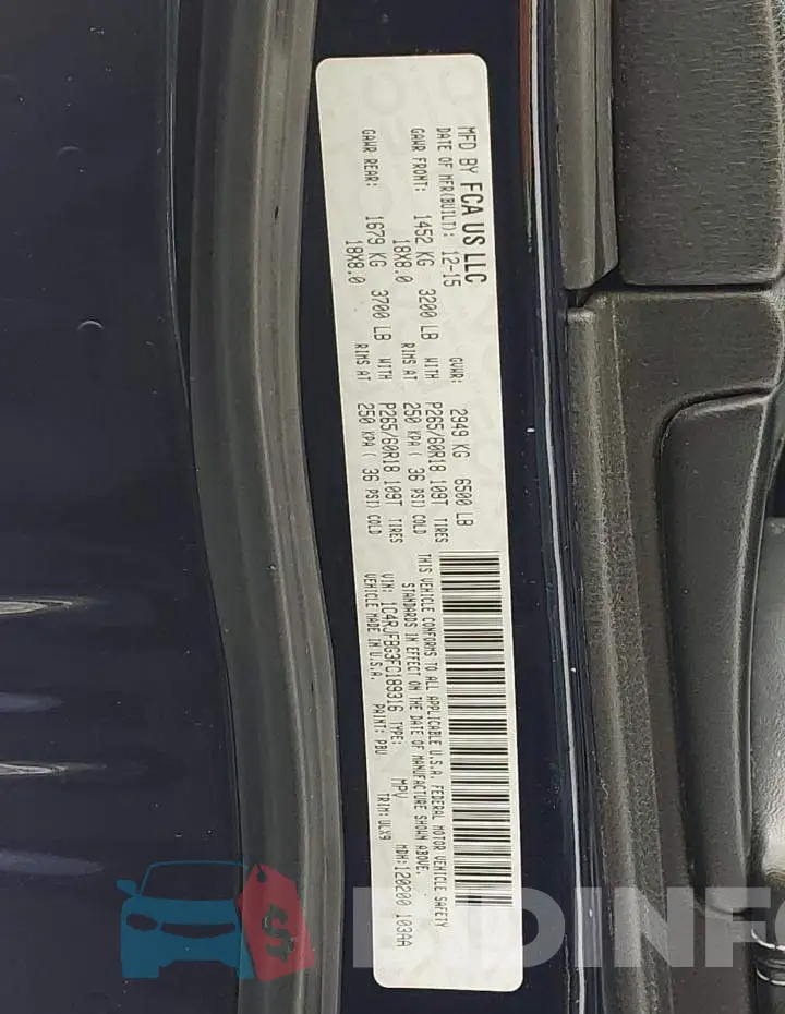 1C4RJFBG3FC189316 Photo# 12
