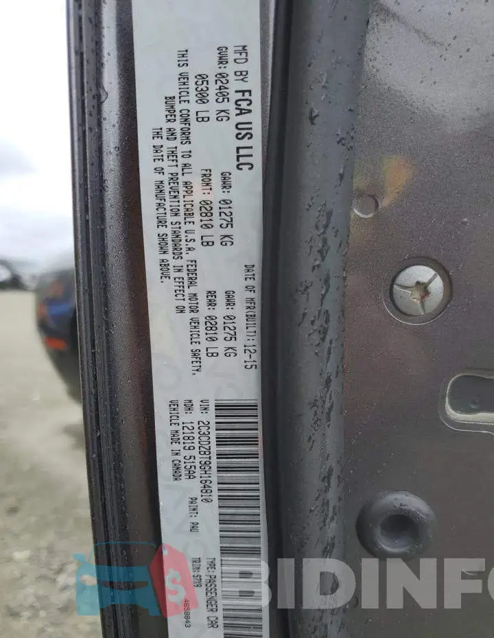 2C3CDZBT9GH164810 Photo# 12
