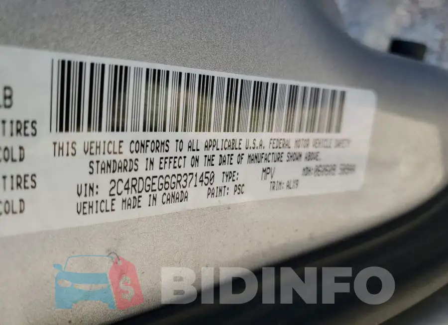 2C4RDGEG6GR371450 Photo# 13