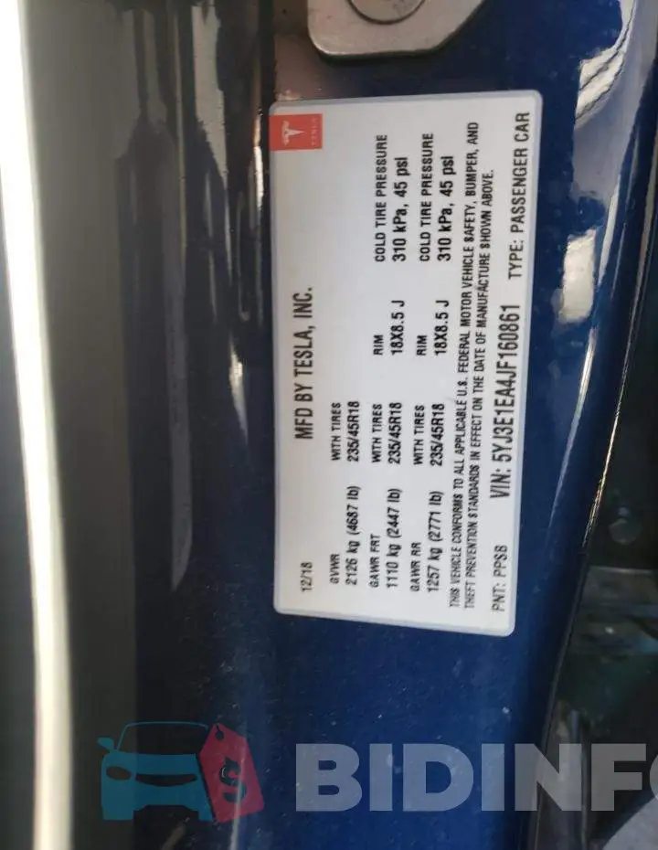 5YJ3E1EA4JF160861 Photo# 12
