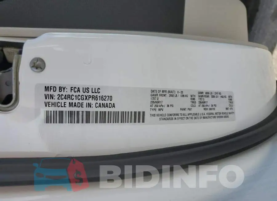 2C4RC1CGXPR616270 Photo# 12