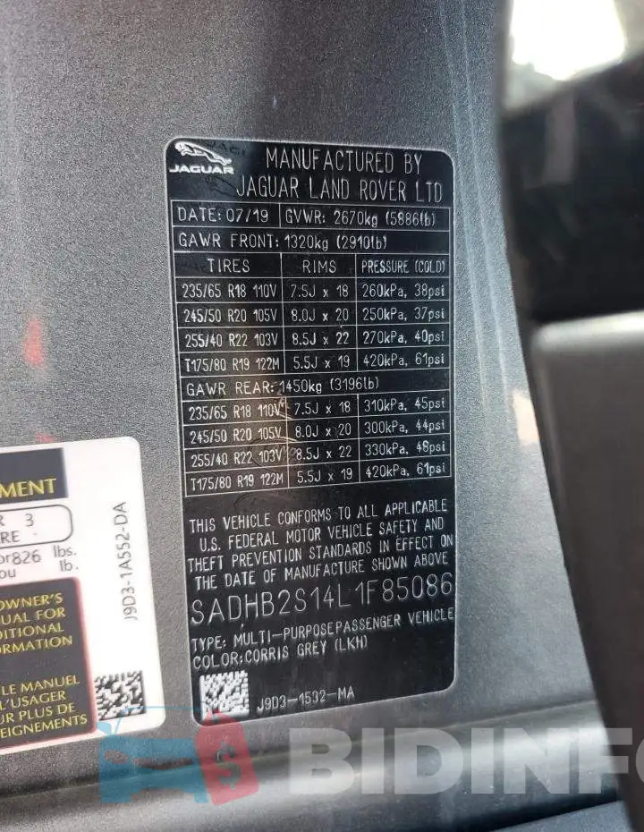 SADHB2S14L1F85086 Photo# 13