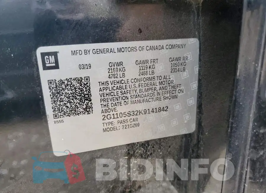 2G1105S32K9141842 Photo# 10