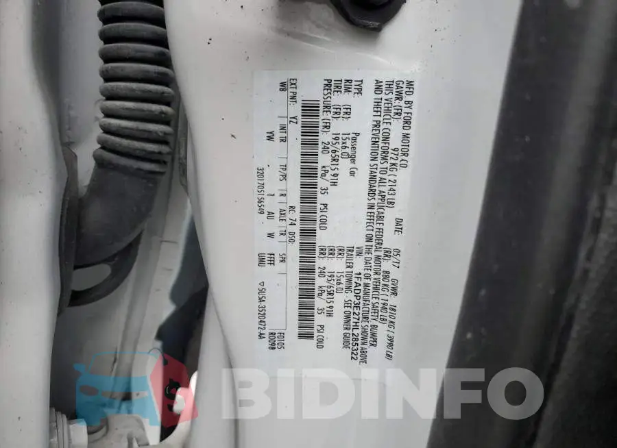1FADP3E27HL285322 Photo# 12