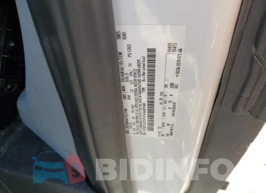 1FBZX2ZM1FKA65140 Photo# 13