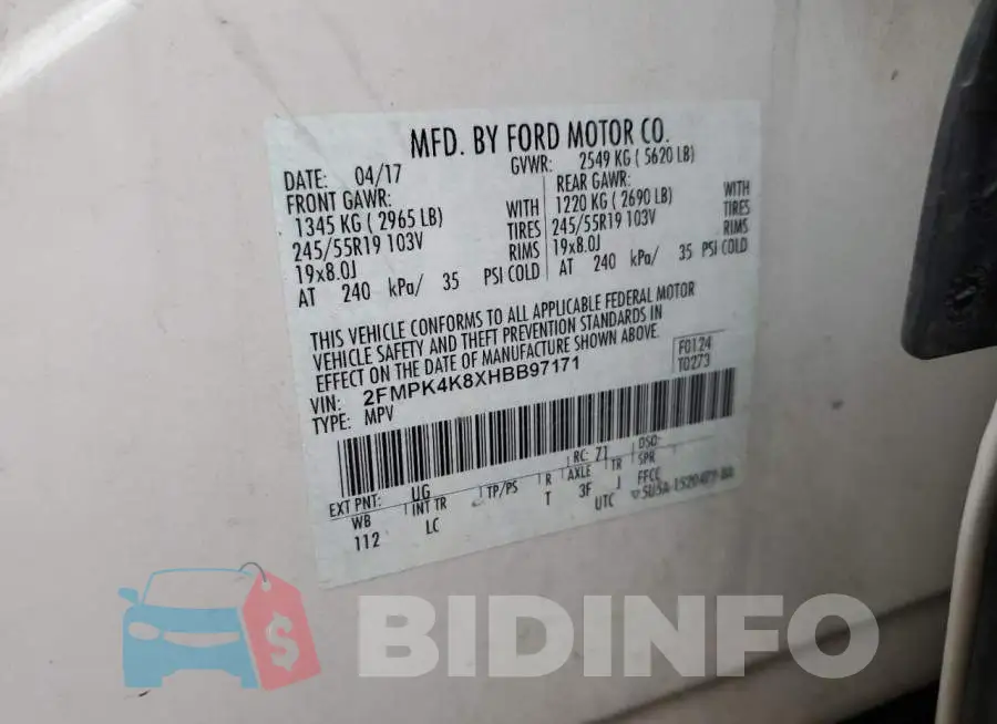 2FMPK4K8XHBB97171 Photo# 14