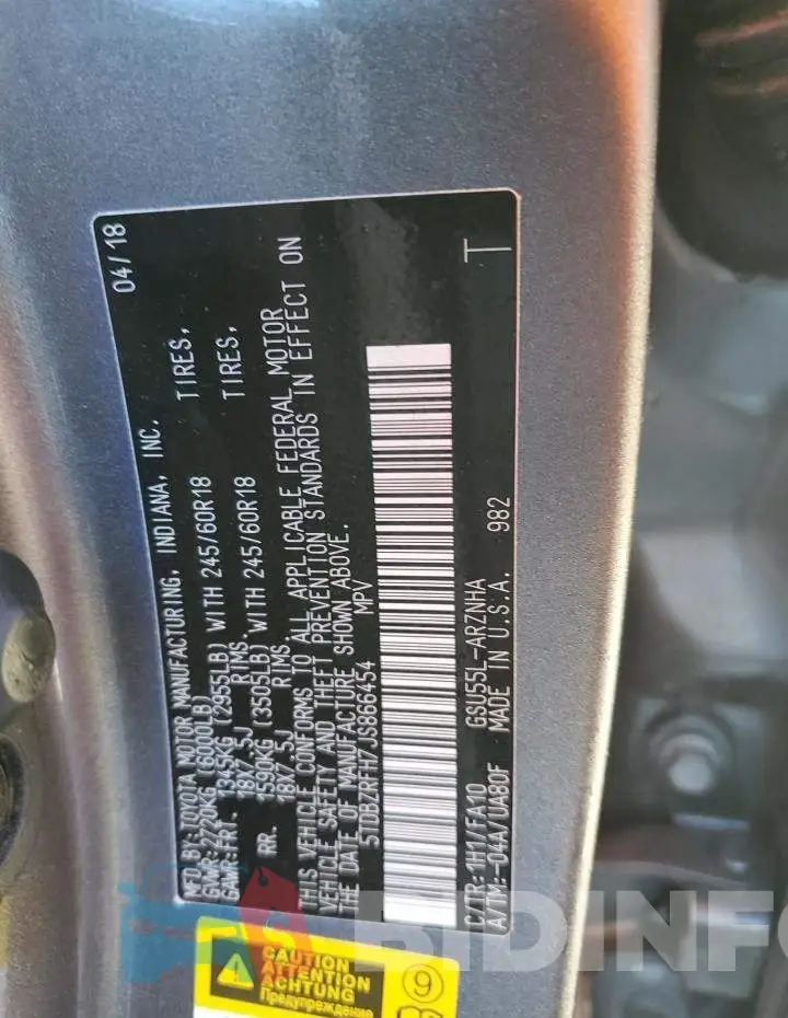 5TDBZRFH7JS866454 Photo# 12