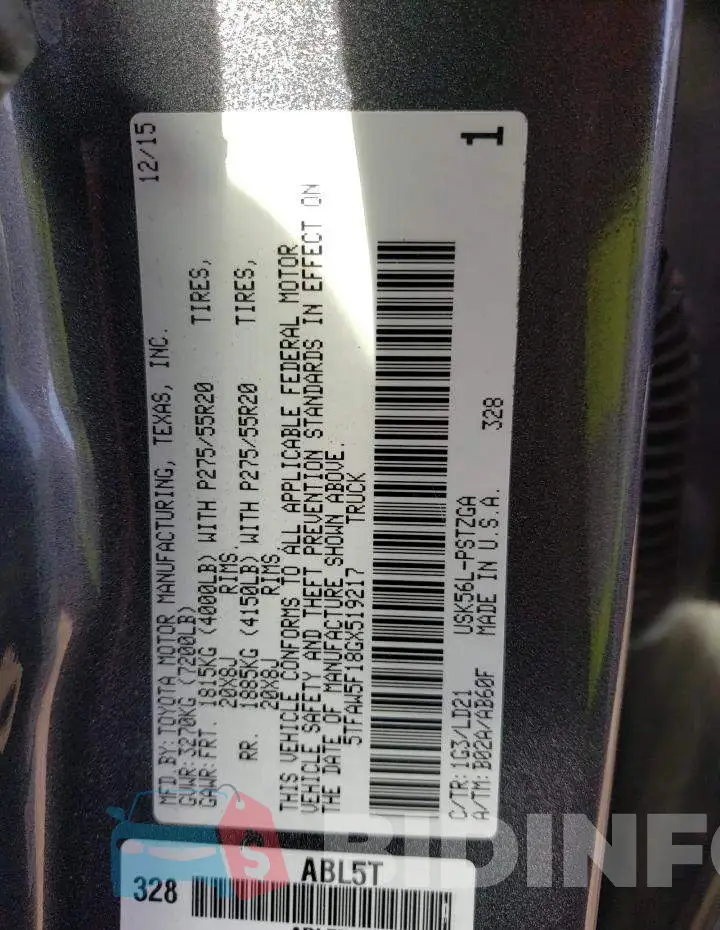 5TFAW5F18GX519217 Photo# 13