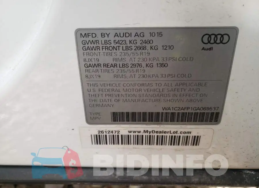 WA1C2AFP1GA069537 Photo# 12