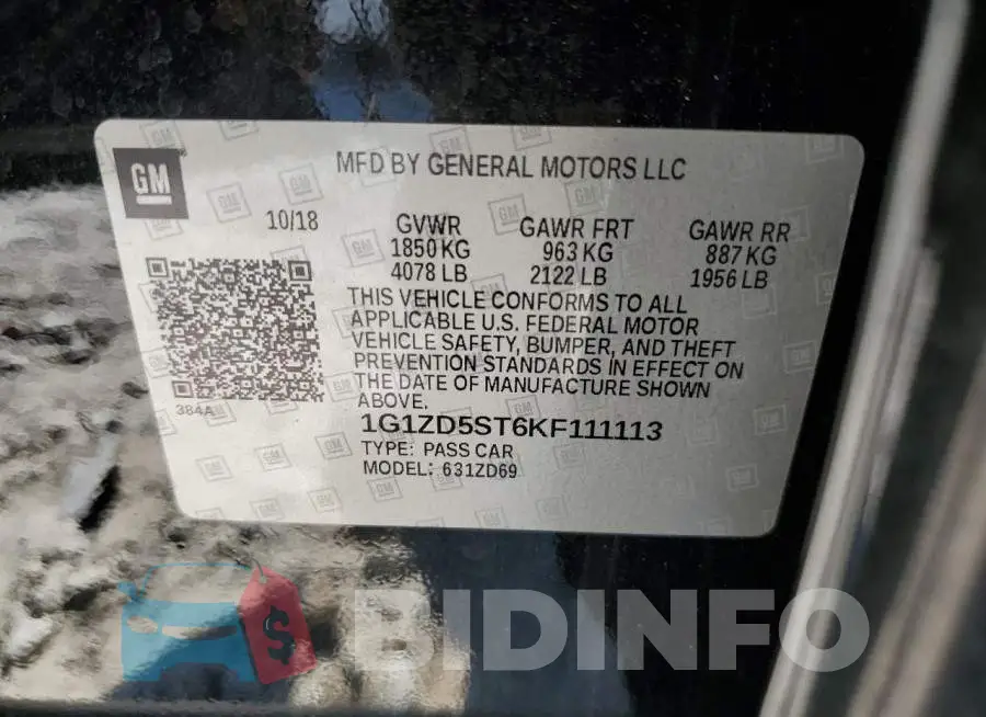1G1ZD5ST6KF111113 Photo# 12
