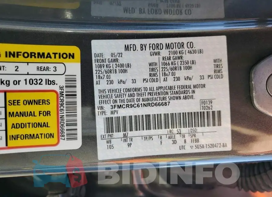 3FMCR9C61NRD66687 Photo# 14