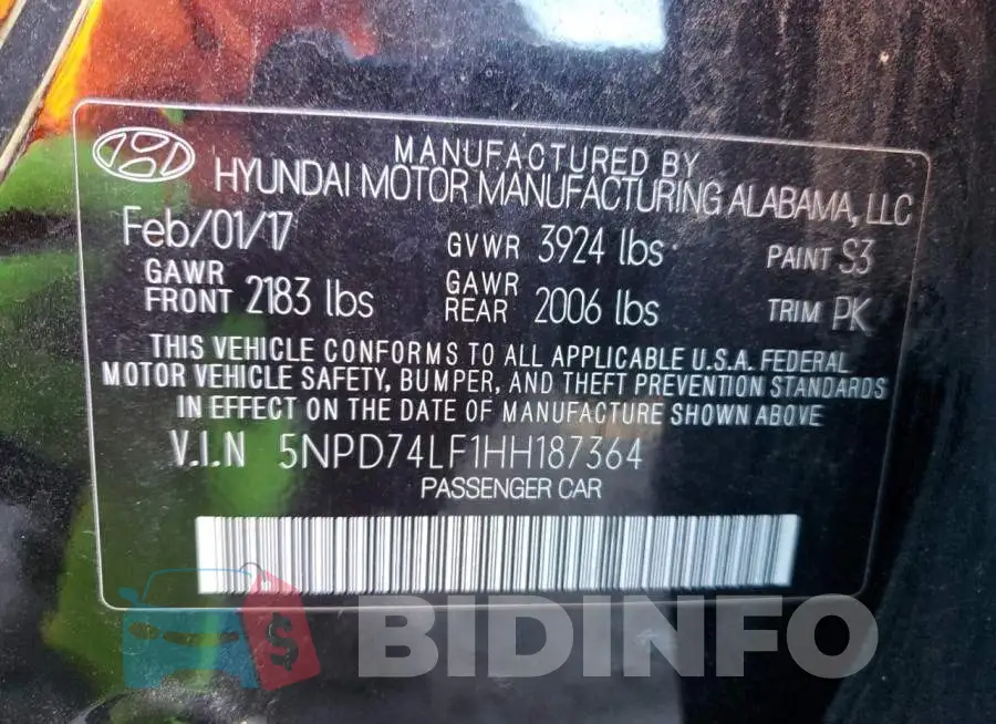 5NPD74LF1HH187364 Photo# 12