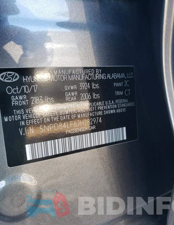 5NPD84LF6JH282974 Photo# 12