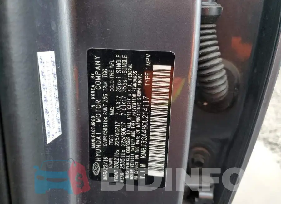 KM8J33A48GU214117 Photo# 12