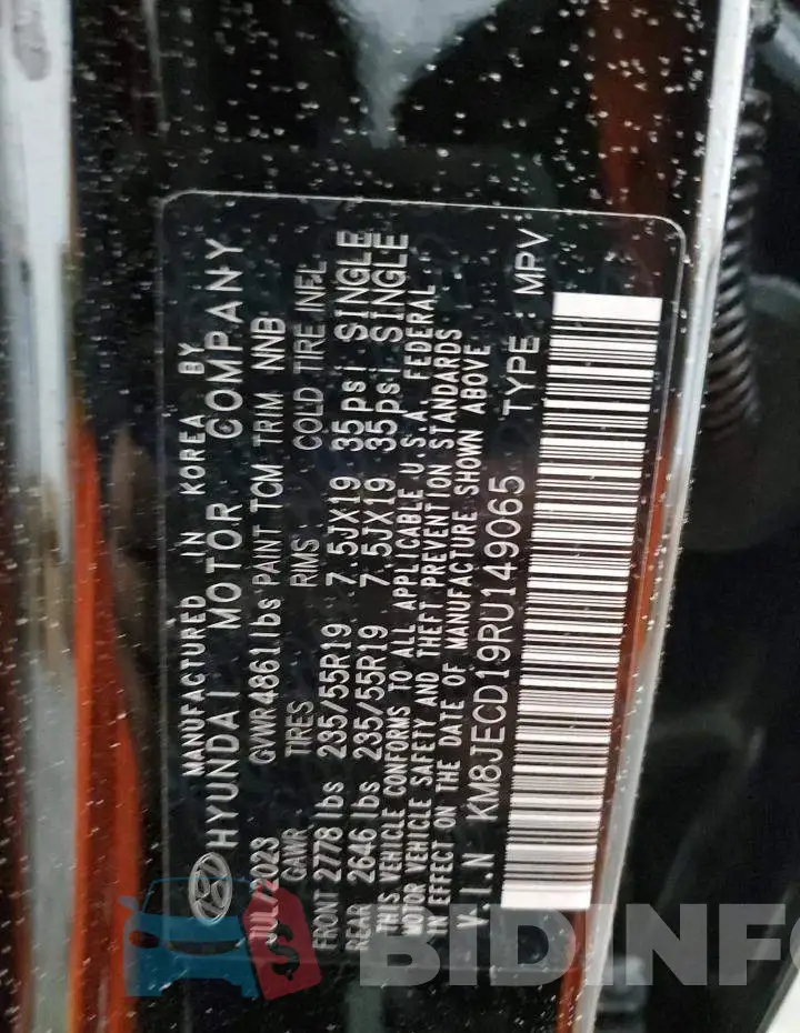 KM8JECD19RU149065 Photo# 13
