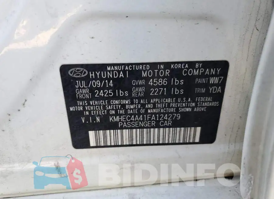KMHEC4A41FA124279 Photo# 12