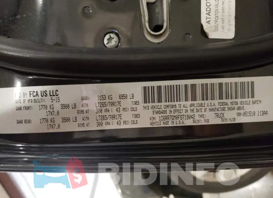 1C6RR7GM0FS719042 Photo# 13