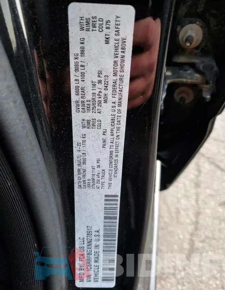 1C6RRFBGXNN278917 Photo# 12