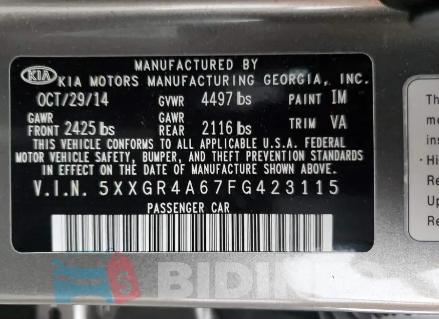 5XXGR4A67FG423115 Photo# 12
