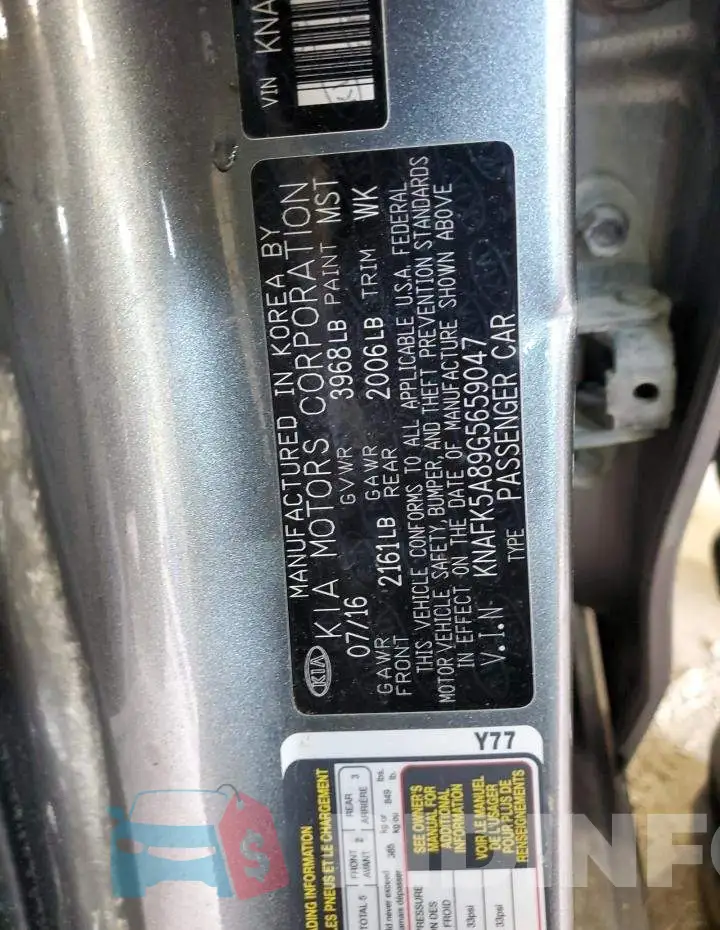 KNAFK5A89G5659047 Photo# 12