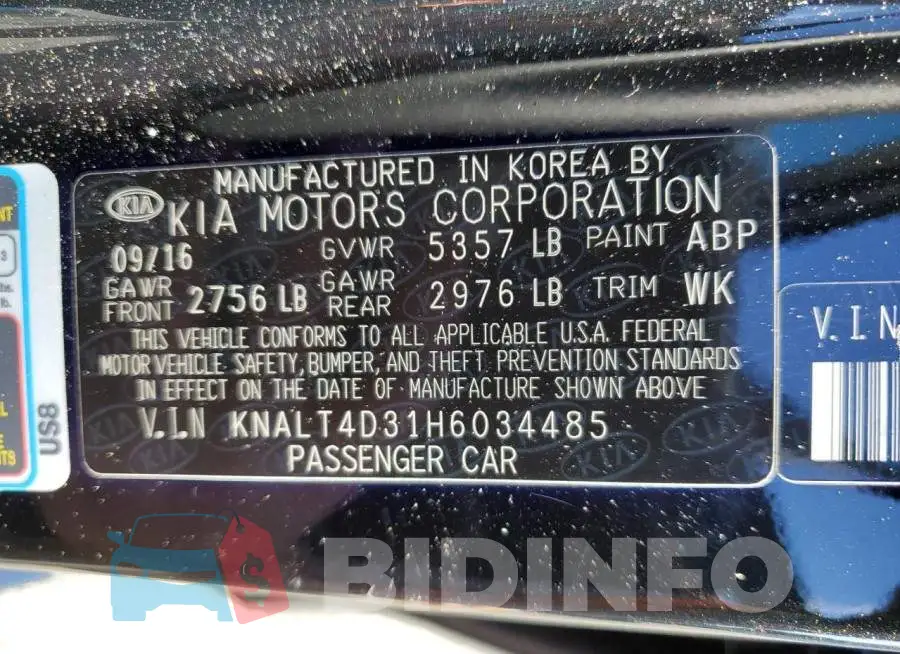 KNALT4D31H6034485 Photo# 12