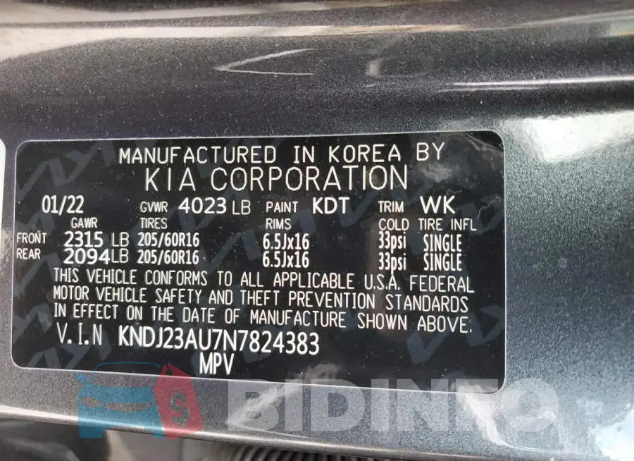 KNDJ23AU7N7824383 Photo# 13