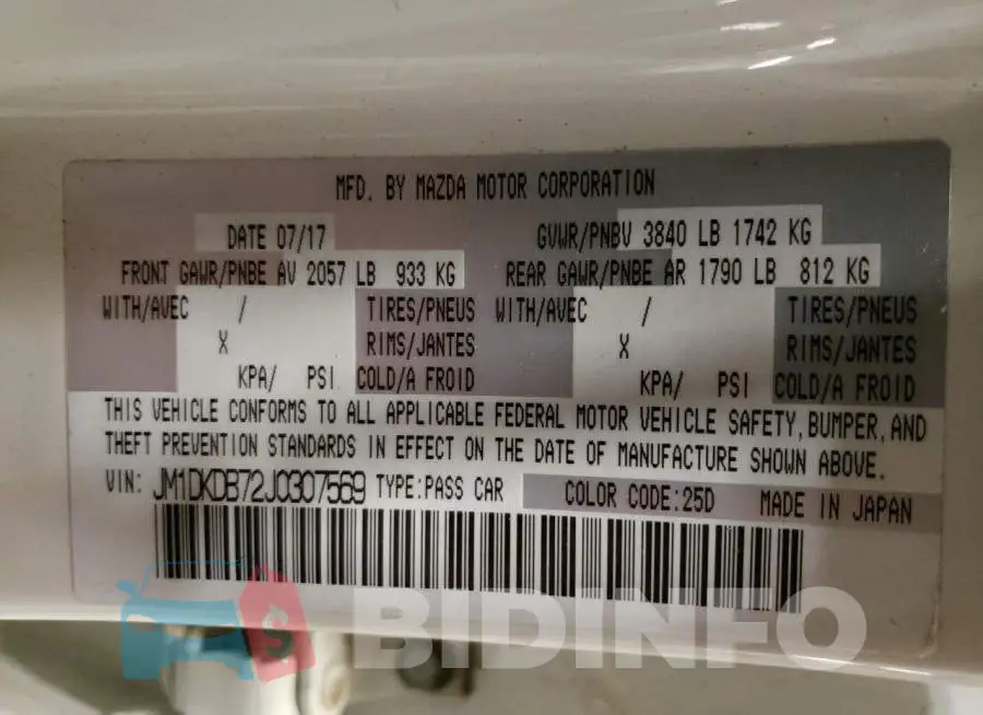 JM1DKDB72J0307569 Photo# 12