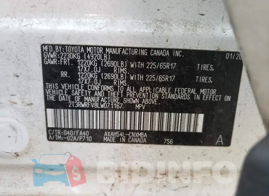 2T3RWRFV8LW071167 Photo# 12