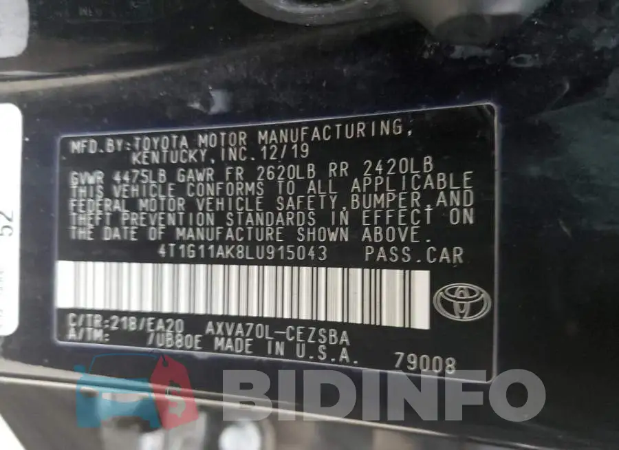 4T1G11AK8LU915043 Photo# 12