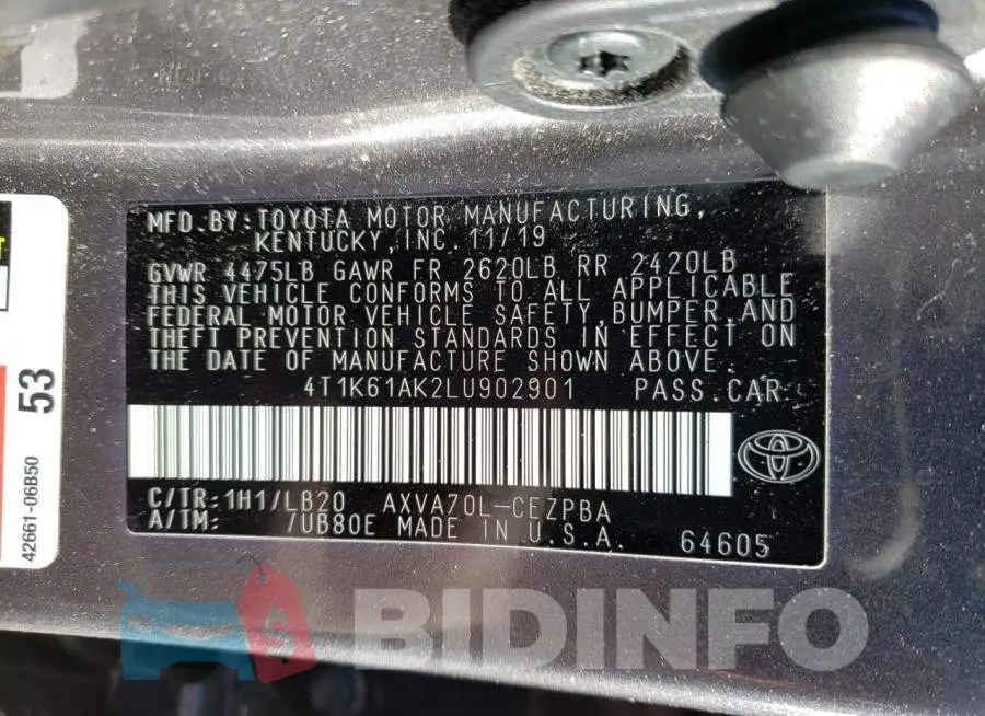 4T1K61AK2LU902901 Photo# 12