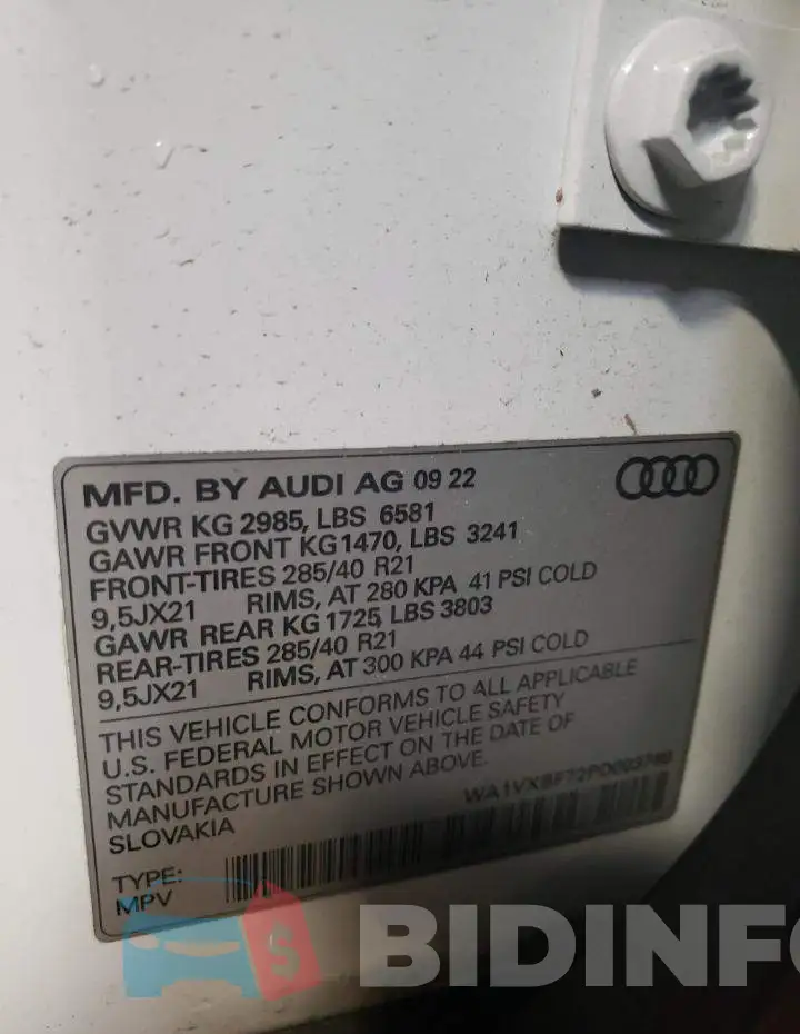 WA1VXBF72PD003769 Photo# 13