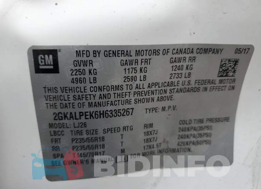 2GKALPEK6H6335267 Photo# 12