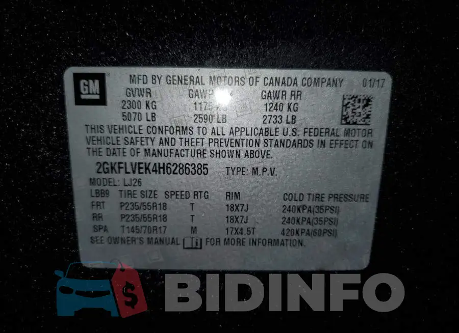 2GKFLVEK4H6286385 Photo# 13