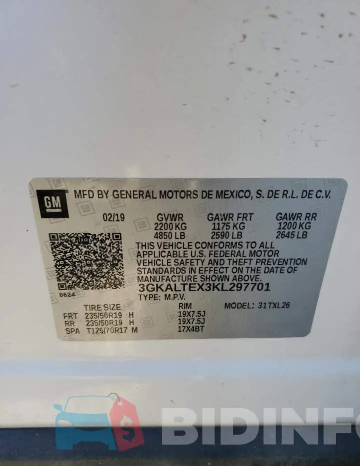 3GKALTEX3KL297701 Photo# 13