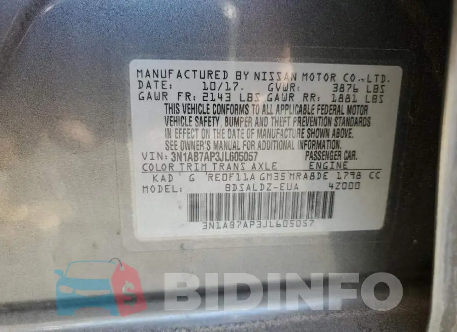 3N1AB7AP3JL605057 Photo# 12