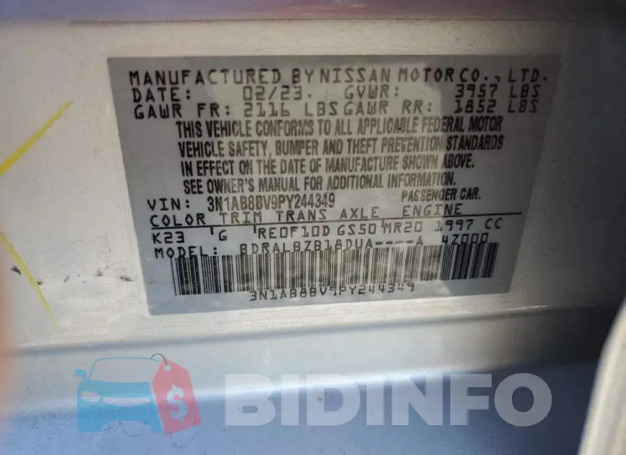 3N1AB8BV9PY244349 Photo# 12