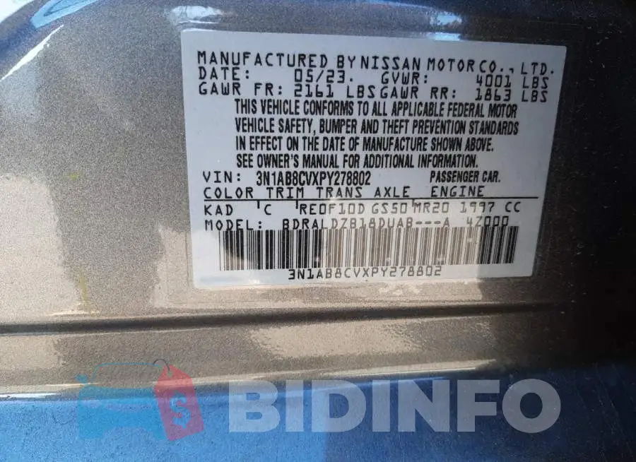3N1AB8CVXPY278802 Photo# 12