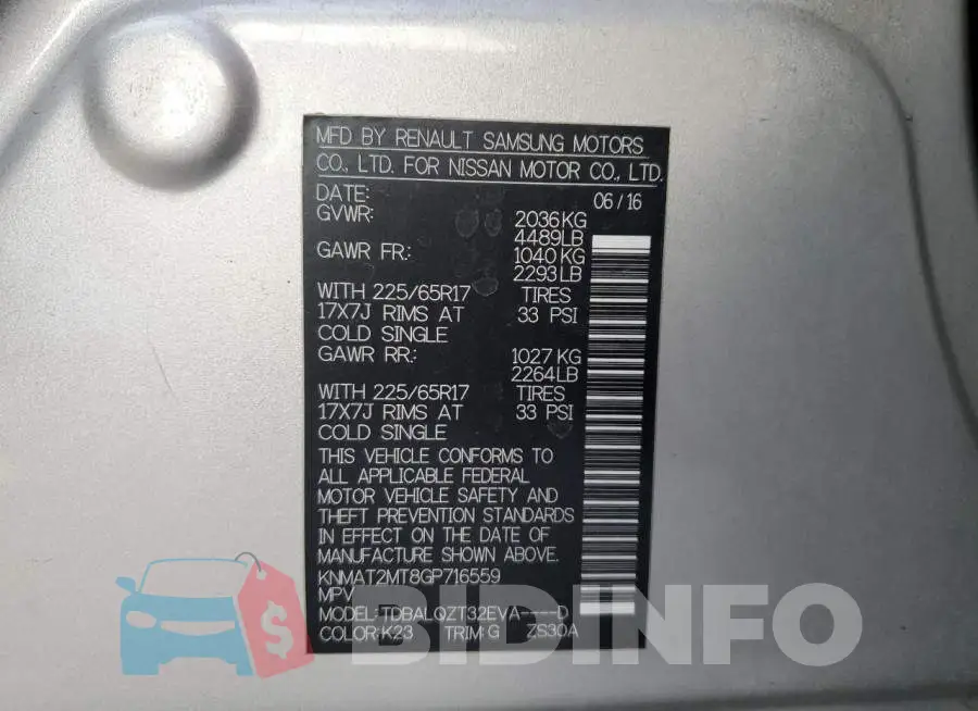 KNMAT2MT8GP716559 Photo# 13