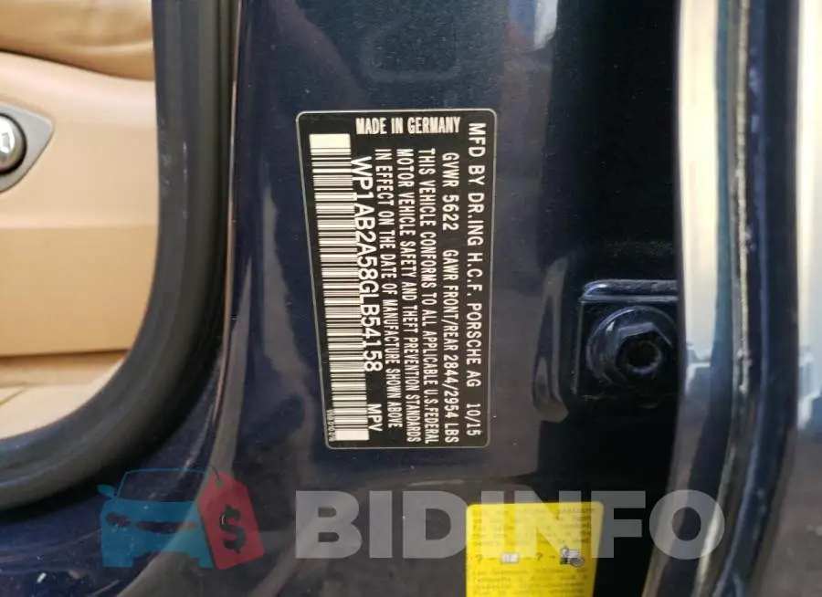 WP1AB2A58GLB54158 Photo# 12