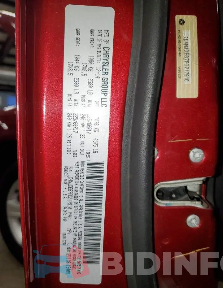 1C4NJDEB7FD217910 Photo# 12